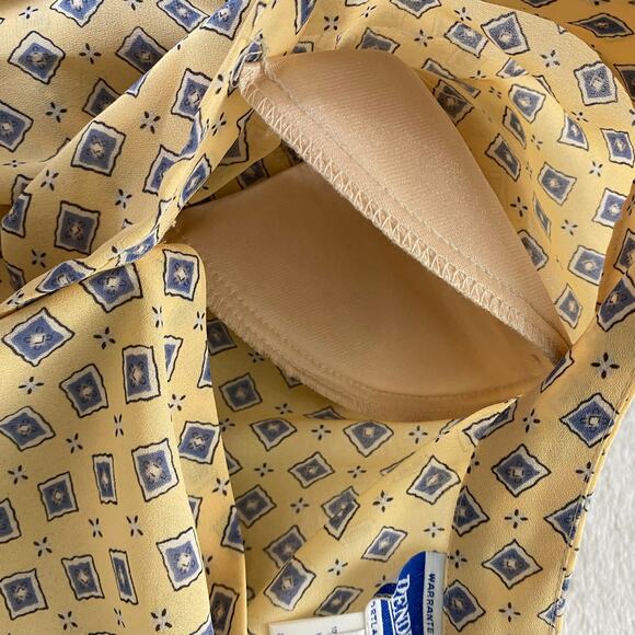 Vintage Pendleton Blouse & Skirt 2pc Set Women 18 Yellow Geometric USA Old Money - Picture 12 of 15